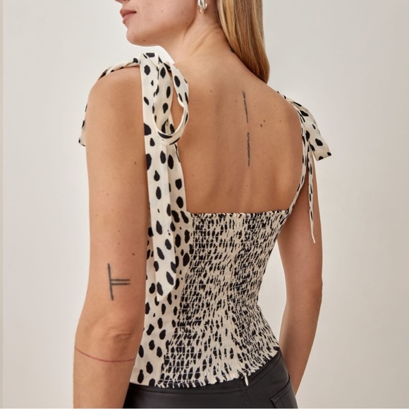 Reformation Ellora Top in Cheetah, sz 12 - Picture 13 of 16